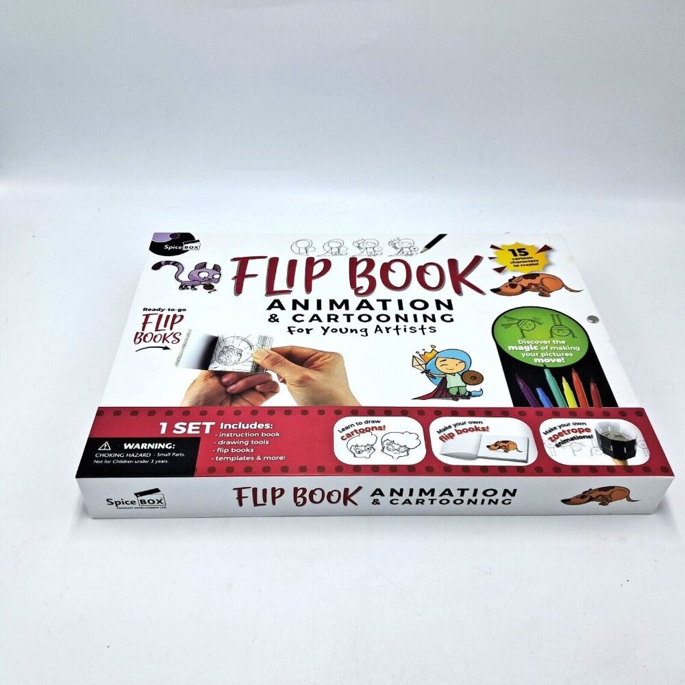 Spice Box Flip Book Animation and Cartooning Kit-New
